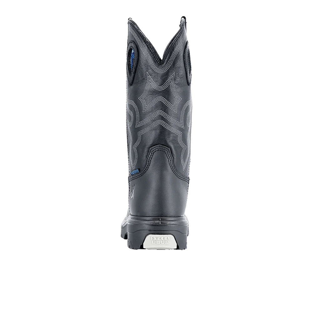 Steel Blue Work Boots Blue Heeler 10 Inch Waterproof Steel Toe Work Boots