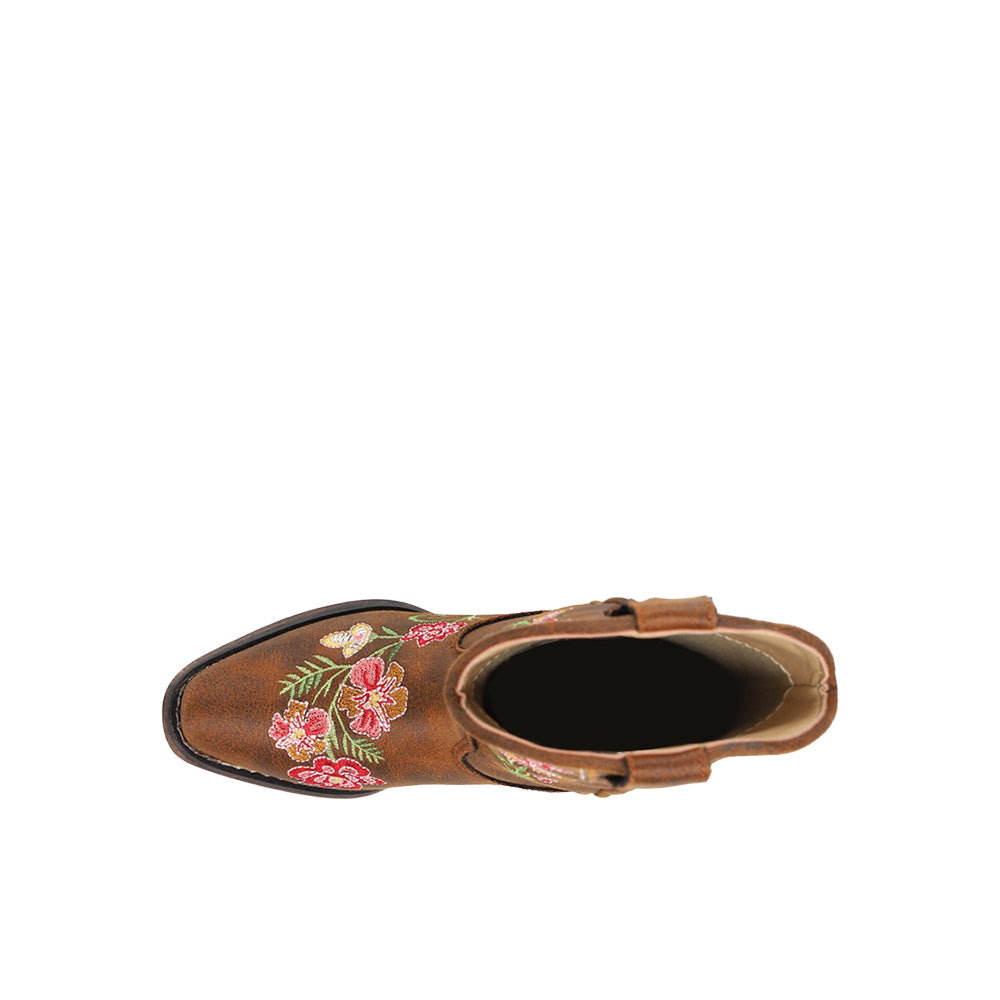 Roper Juliet Embroidery Snip Toe Cowboy Boots (Little Kid-Big Kid)