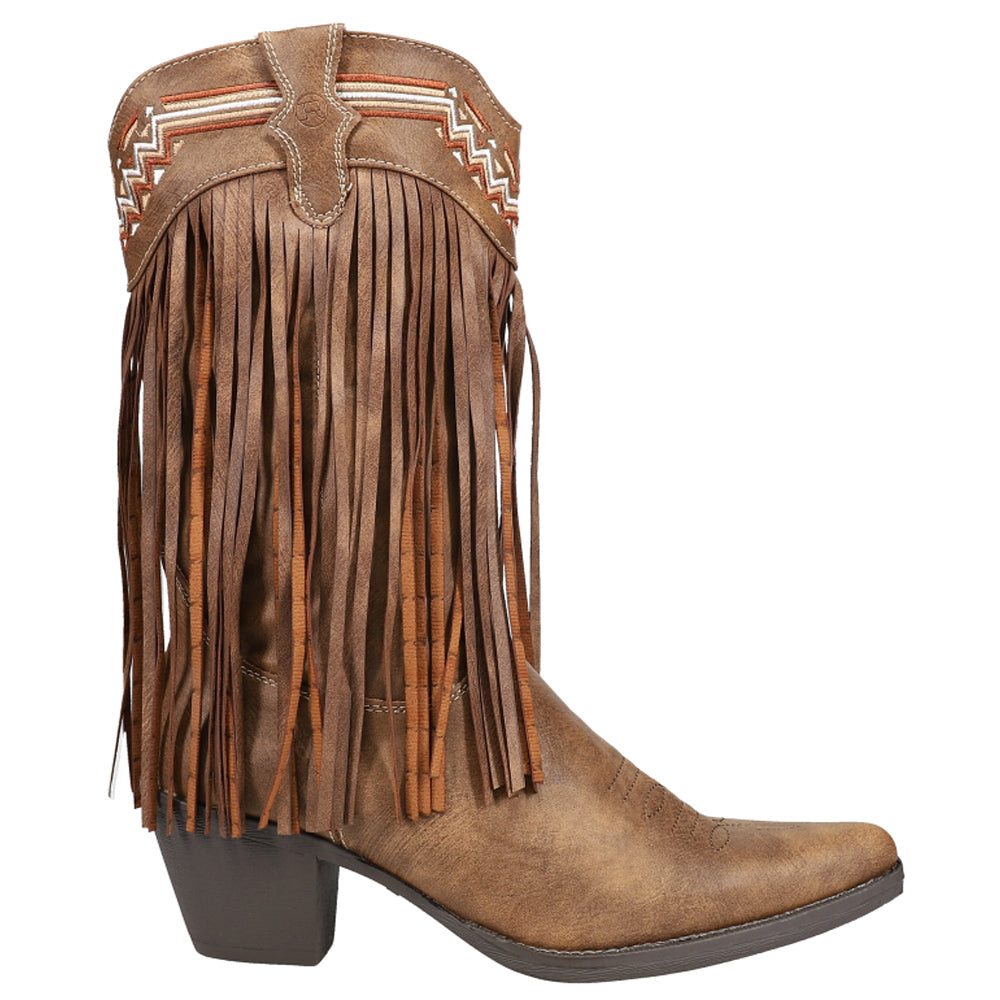 Roper Fringes Snip Toe Cowboy Boots