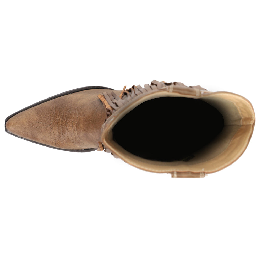 Roper Fringes Snip Toe Cowboy Boots