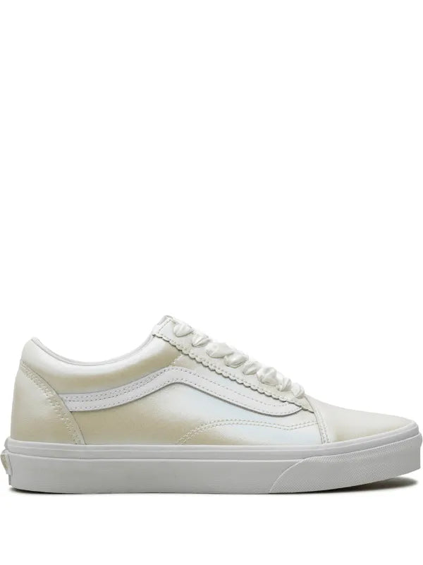 Vans Pearlized Old School Sneakers - White/Grey - Size 9.5 by Vans