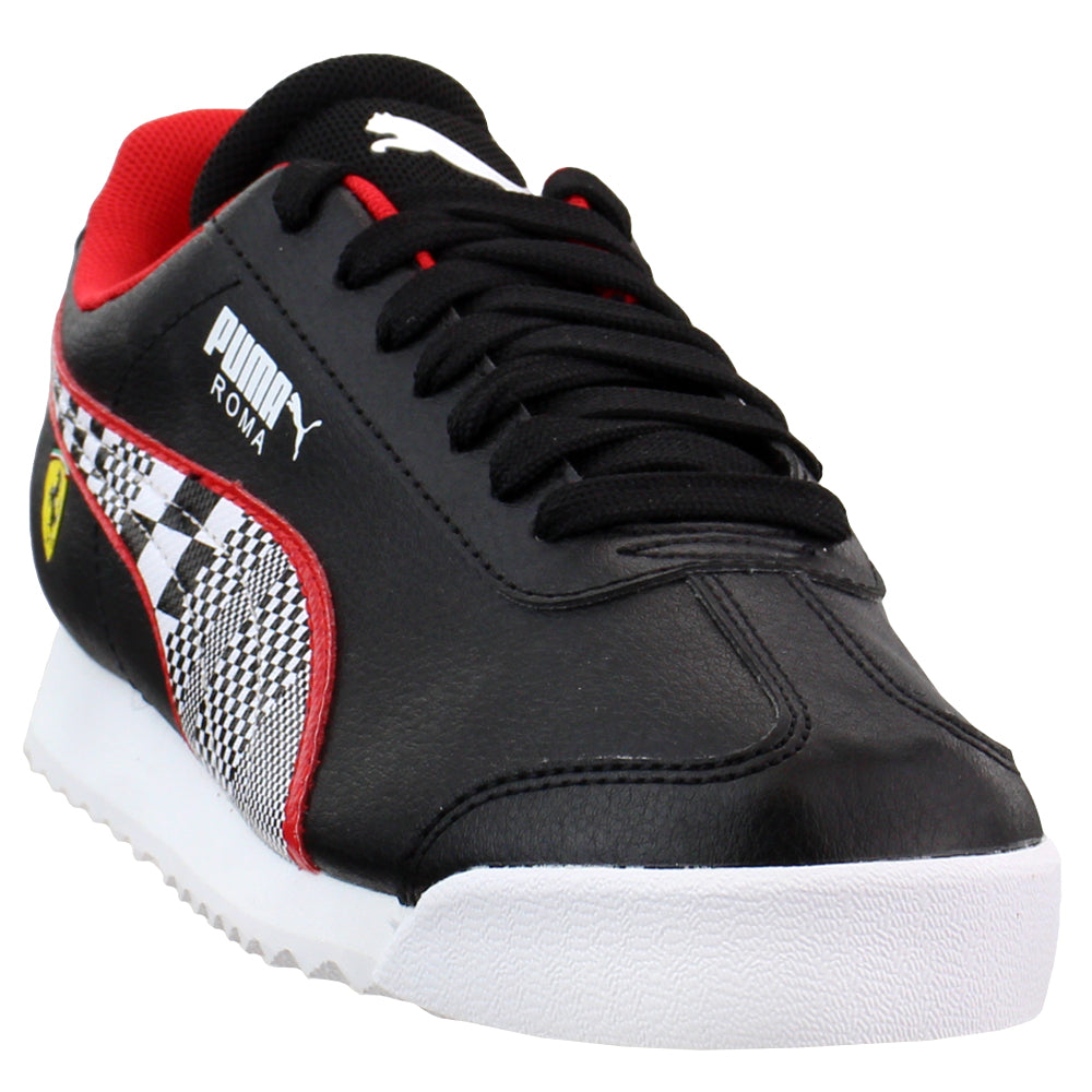 PUMA Scuderia Ferrari Roma Lace Up Sneakers (Youth)
