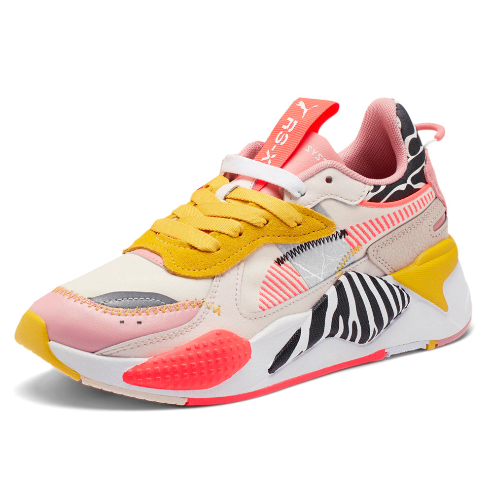 PUMA RS-X Unexpected Mixes Striped Zebra Lace Up Sneakers