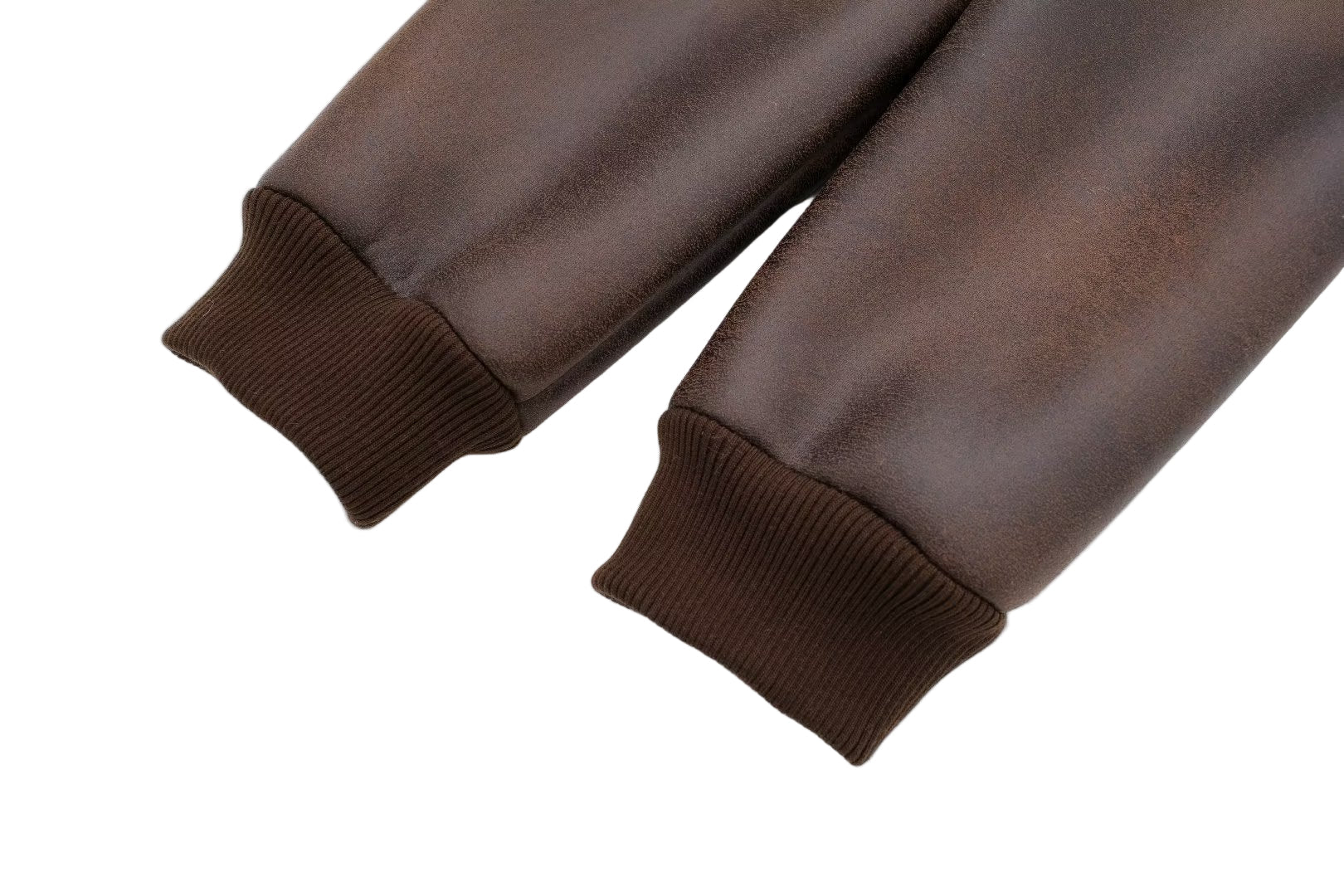 Wearloom Women Brown Genuine Leather Cropped Bomber Jacket - Back View