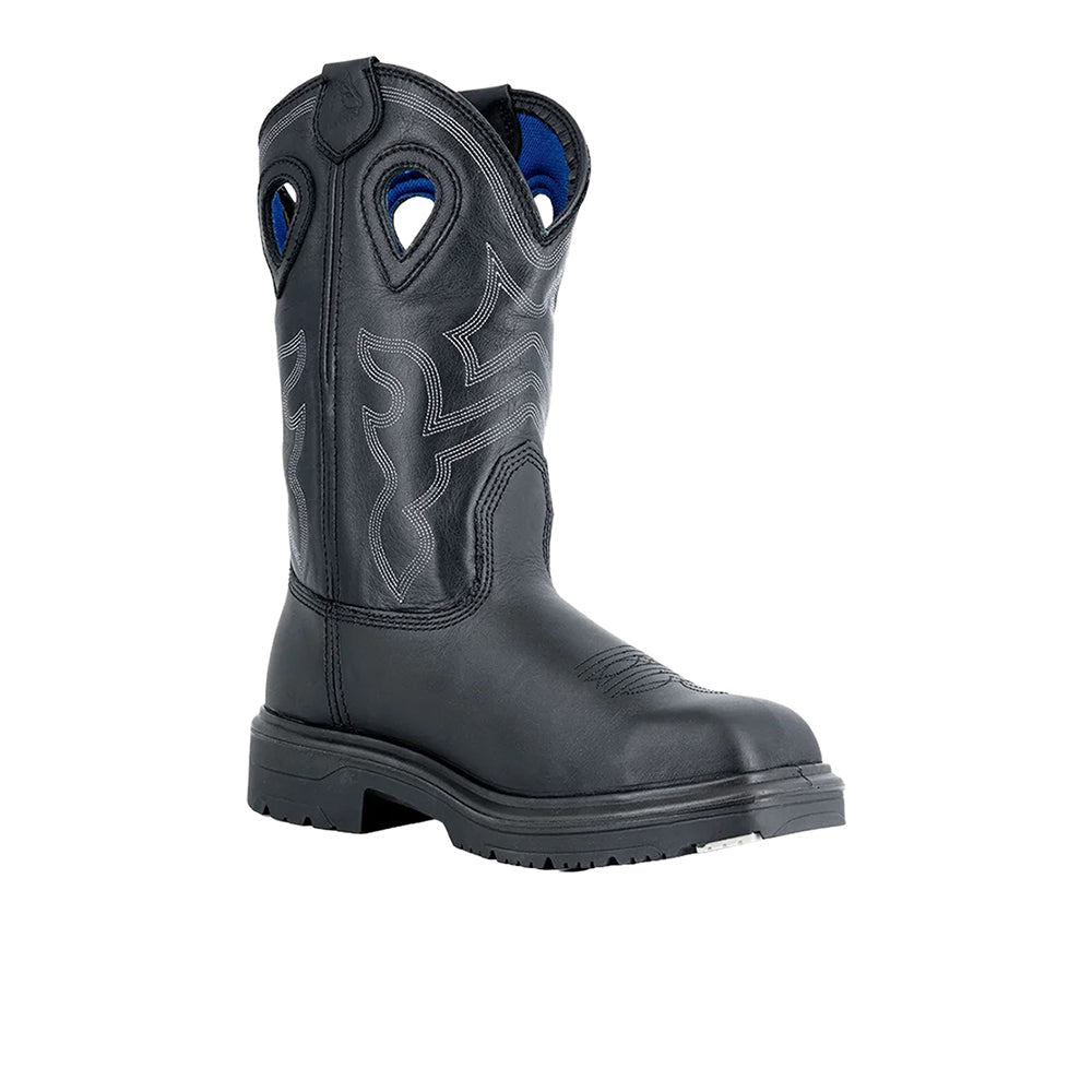 Steel Blue Work Boots Blue Heeler 10 Inch Waterproof Wide Steel Toe Work Boots