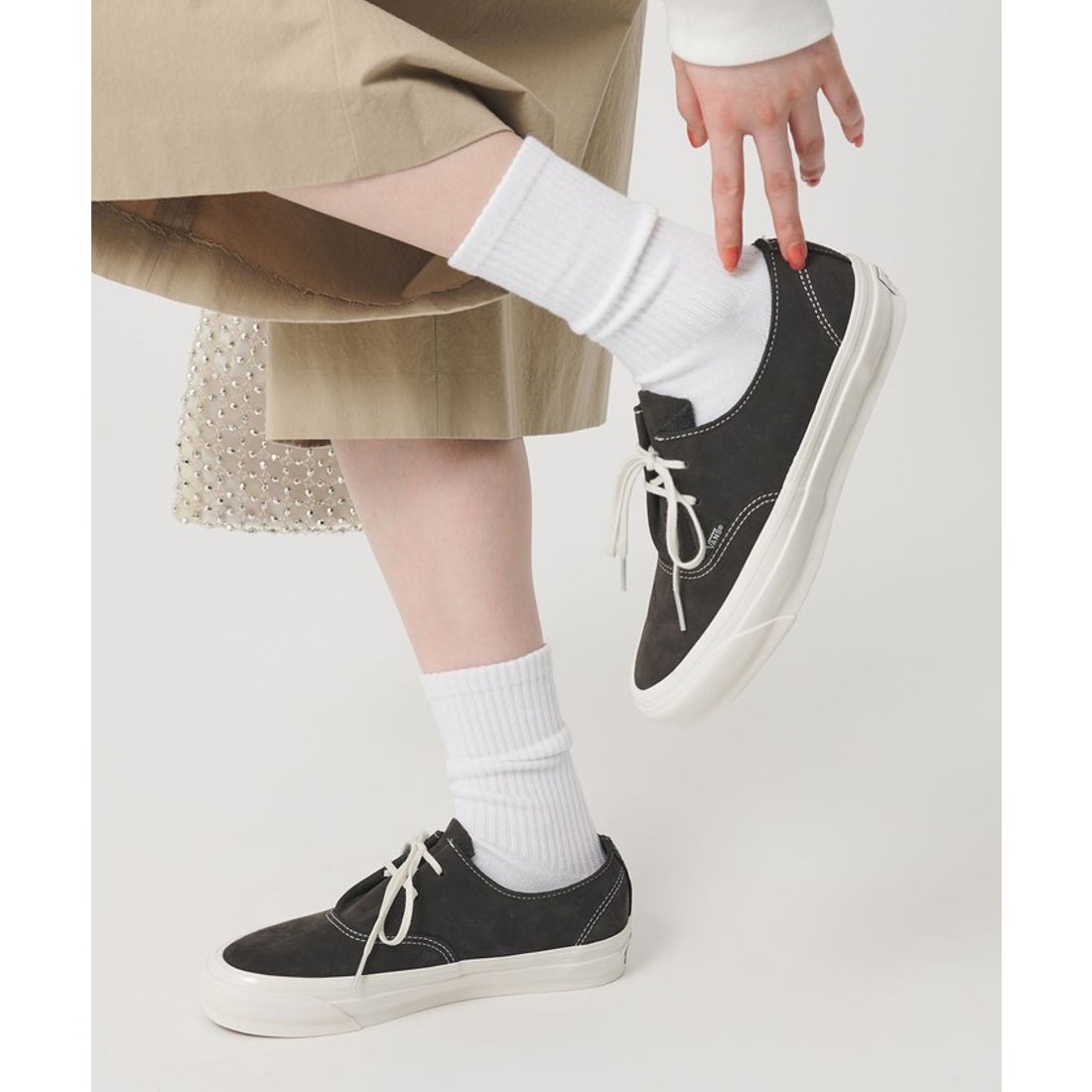 Vans Gray Premium Authentic Ease Sneakers - view 3