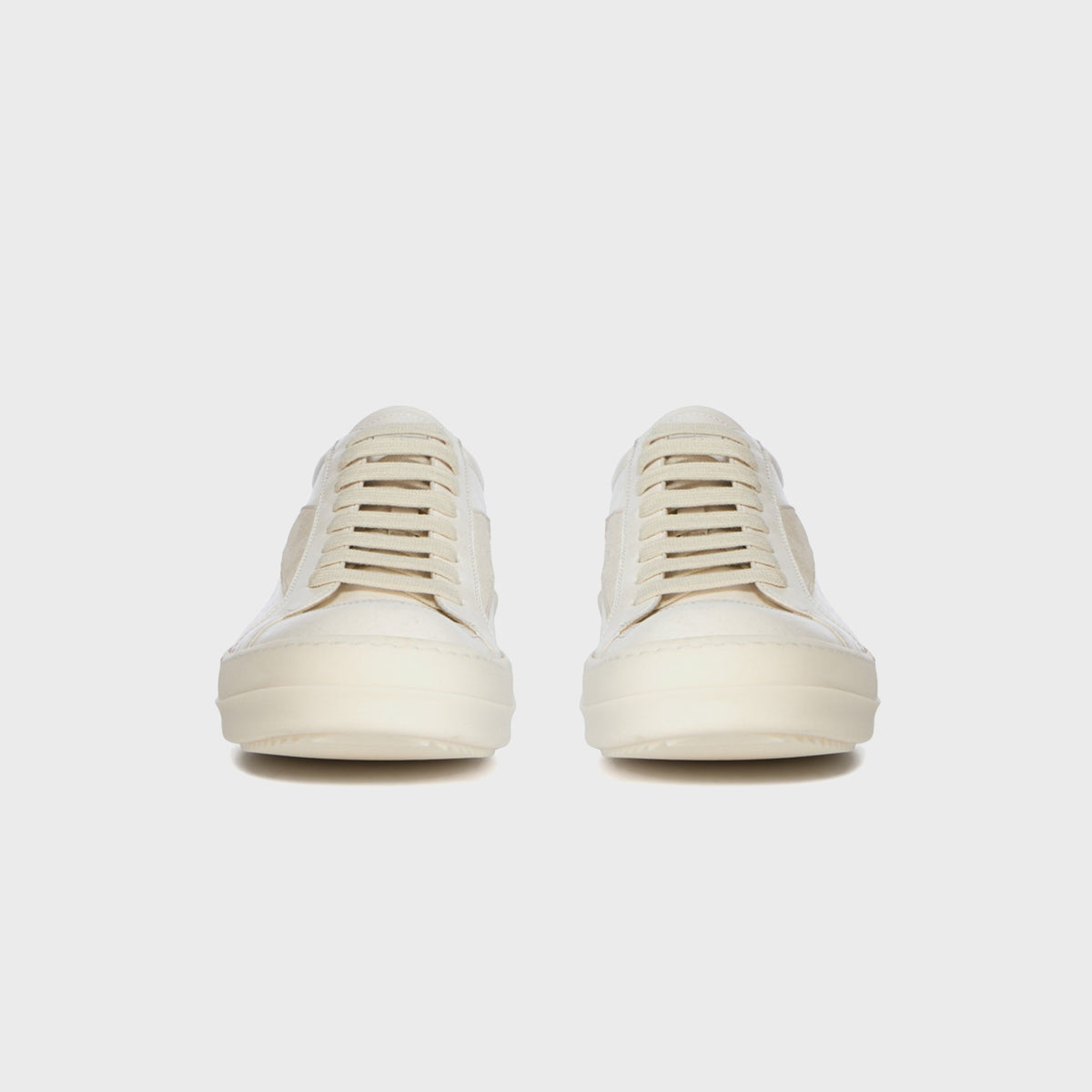 Rick Owens Scarpe In Pelle Vintage  Sneaks - Milk / Milk / Milk