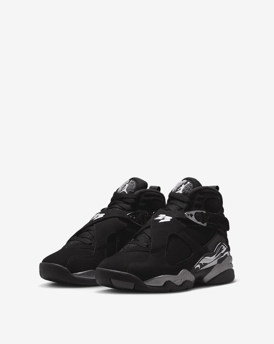 Jordan Big Kids' Air Jordan 8 Retro Chrome – Alternate Side View