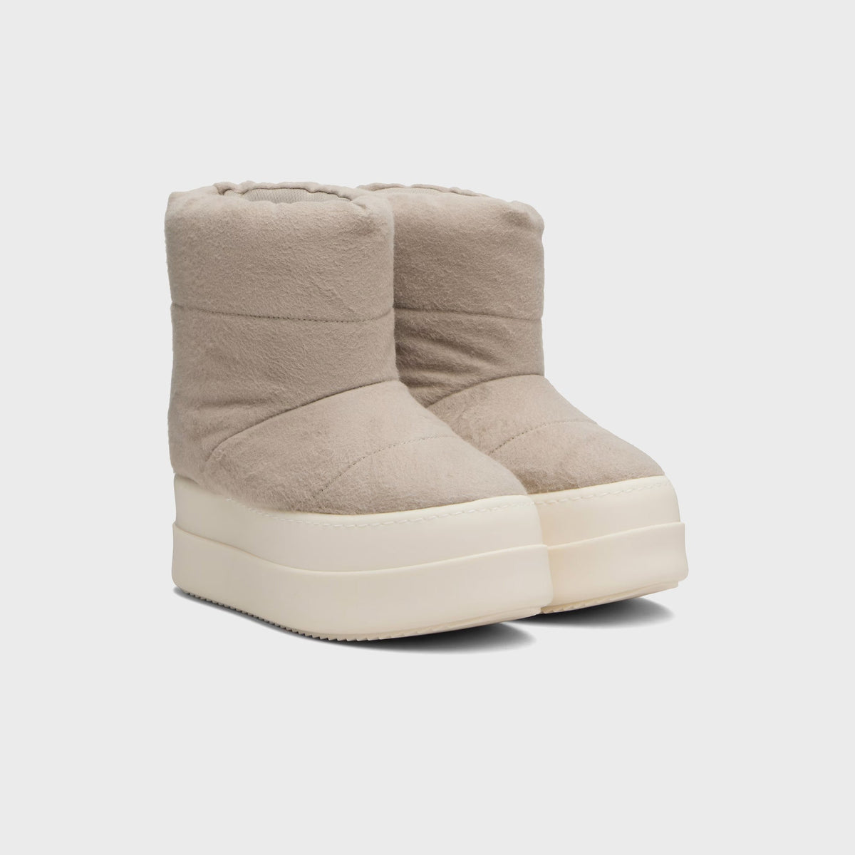Rick Owens WMNS DRKSHDW Taupe Concordians Mega Bumper Low Lunar Boots